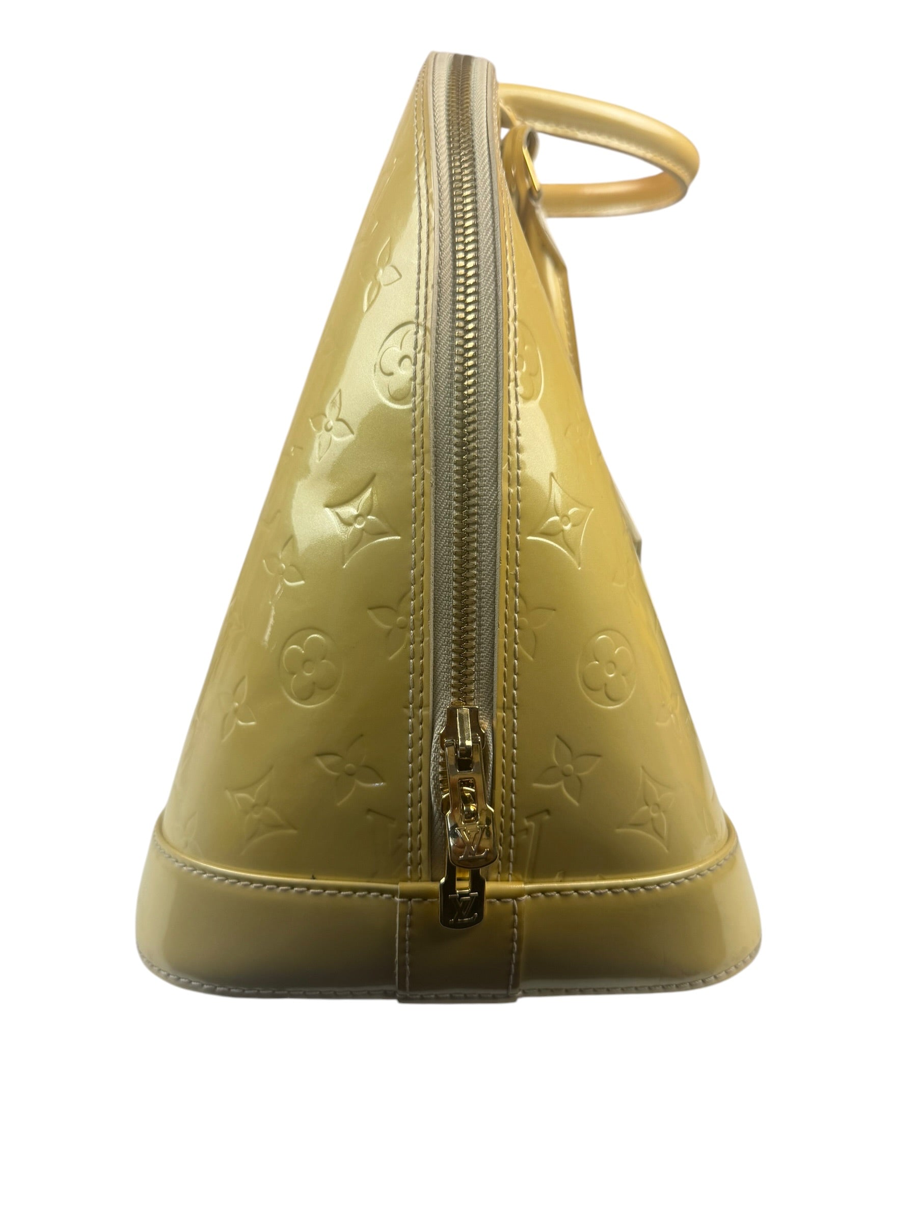 Louis Vuitton Yellow Monogram Vernis Alma Handbag