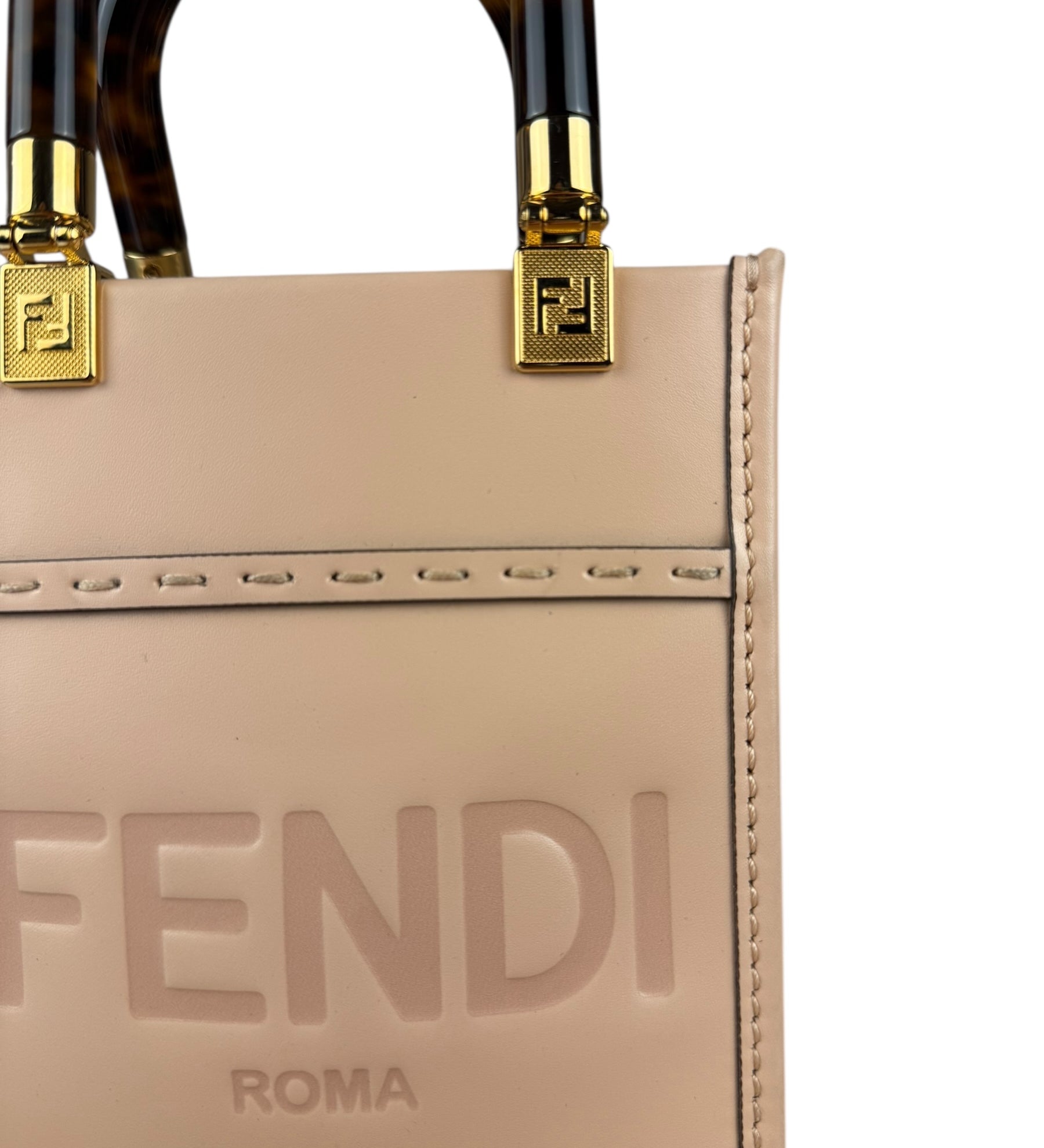 Fendi Mini Pink Sunshine Shopper Tote