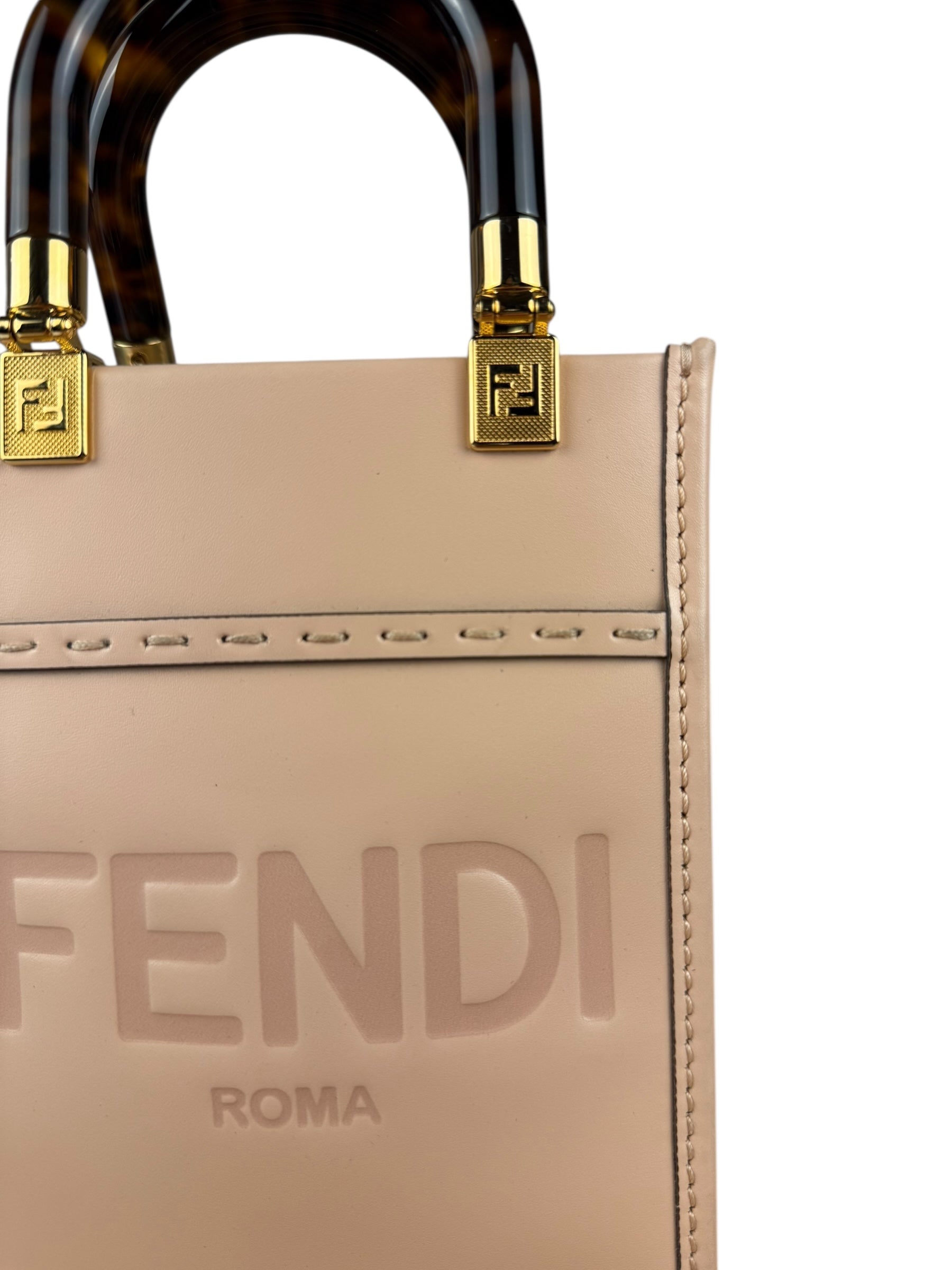 Fendi Mini Pink Sunshine Shopper Tote