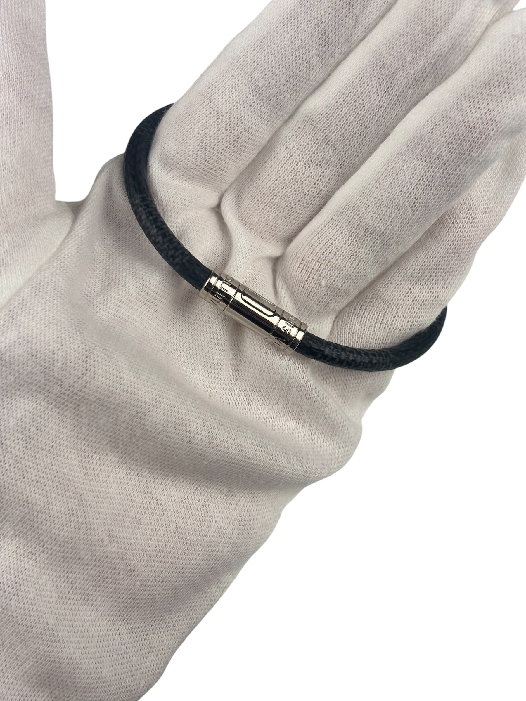 Louis Vuitton Black/Grey Damier Graphite Canvas Keep It Bracelet