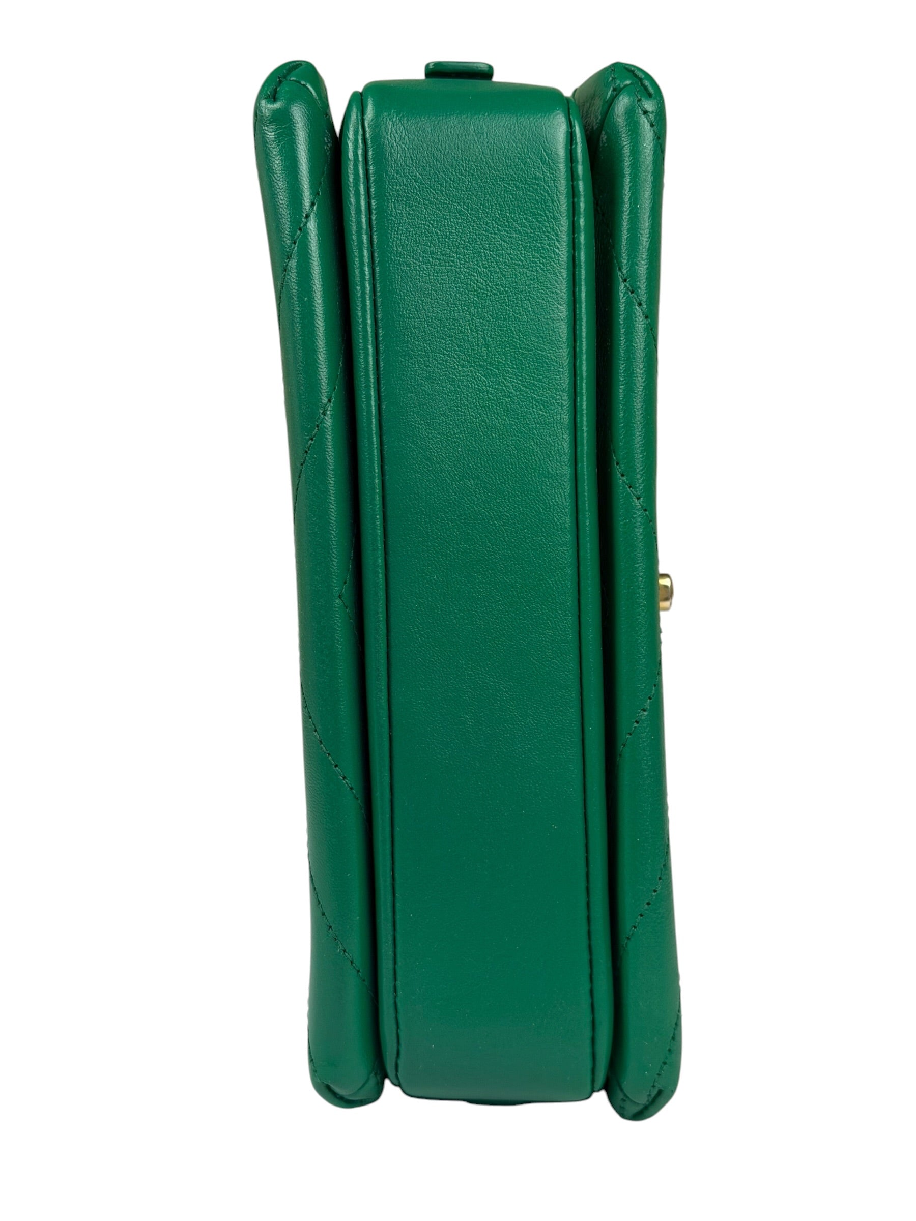 Chanel Green Lambskin Shoulder Bag 2018