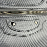 Balenciaga Carbon Fiber Silver Neo Classic City Bag Medium