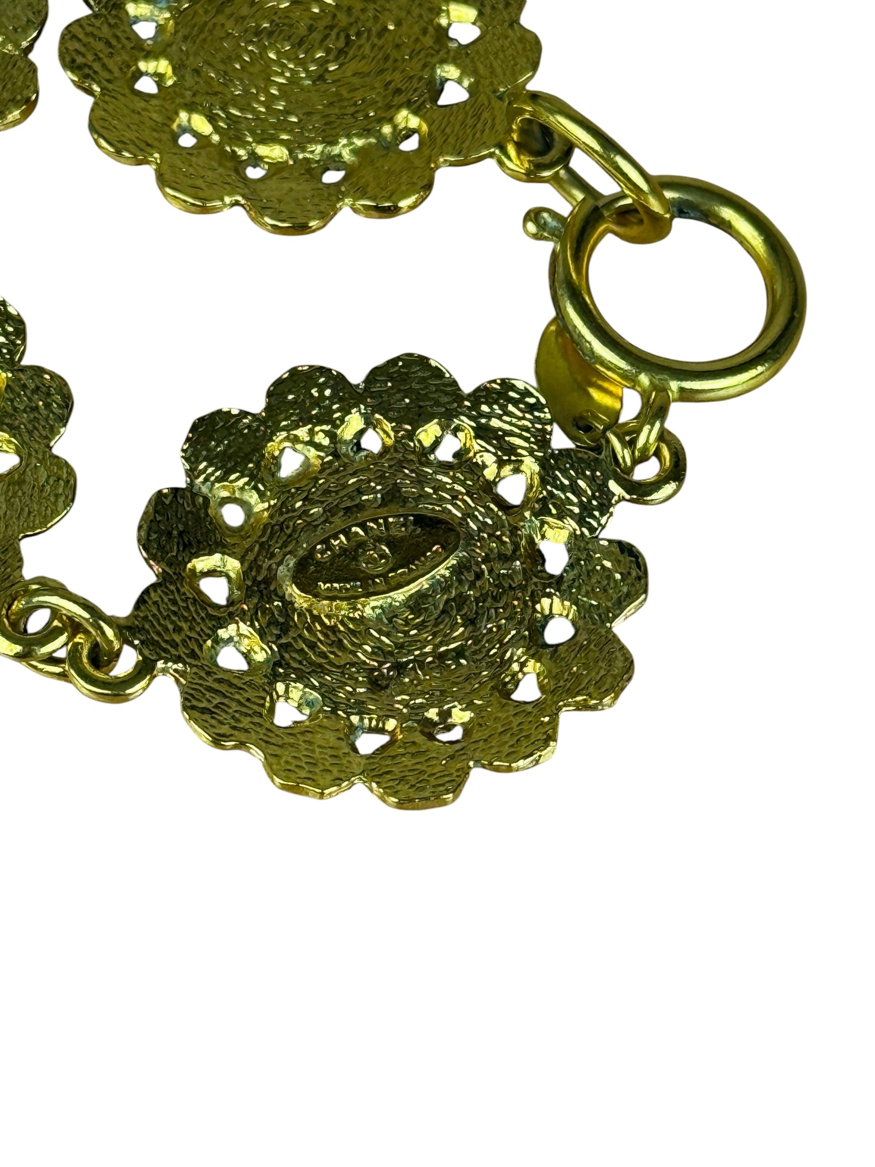 Chanel Gold Rue Cambon Medallion Bracelet