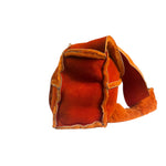 Chanel Orange Suede Shearling Patchwork Shoulder Bag 2001