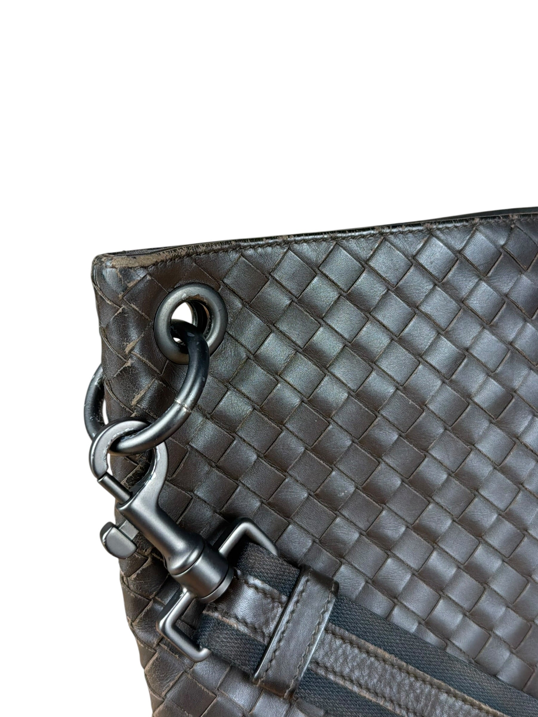 Bottega Veneta Brown Intrecciato Shoulder Bag