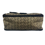 Fendi Black Trim Zucca Mamma Baguette
