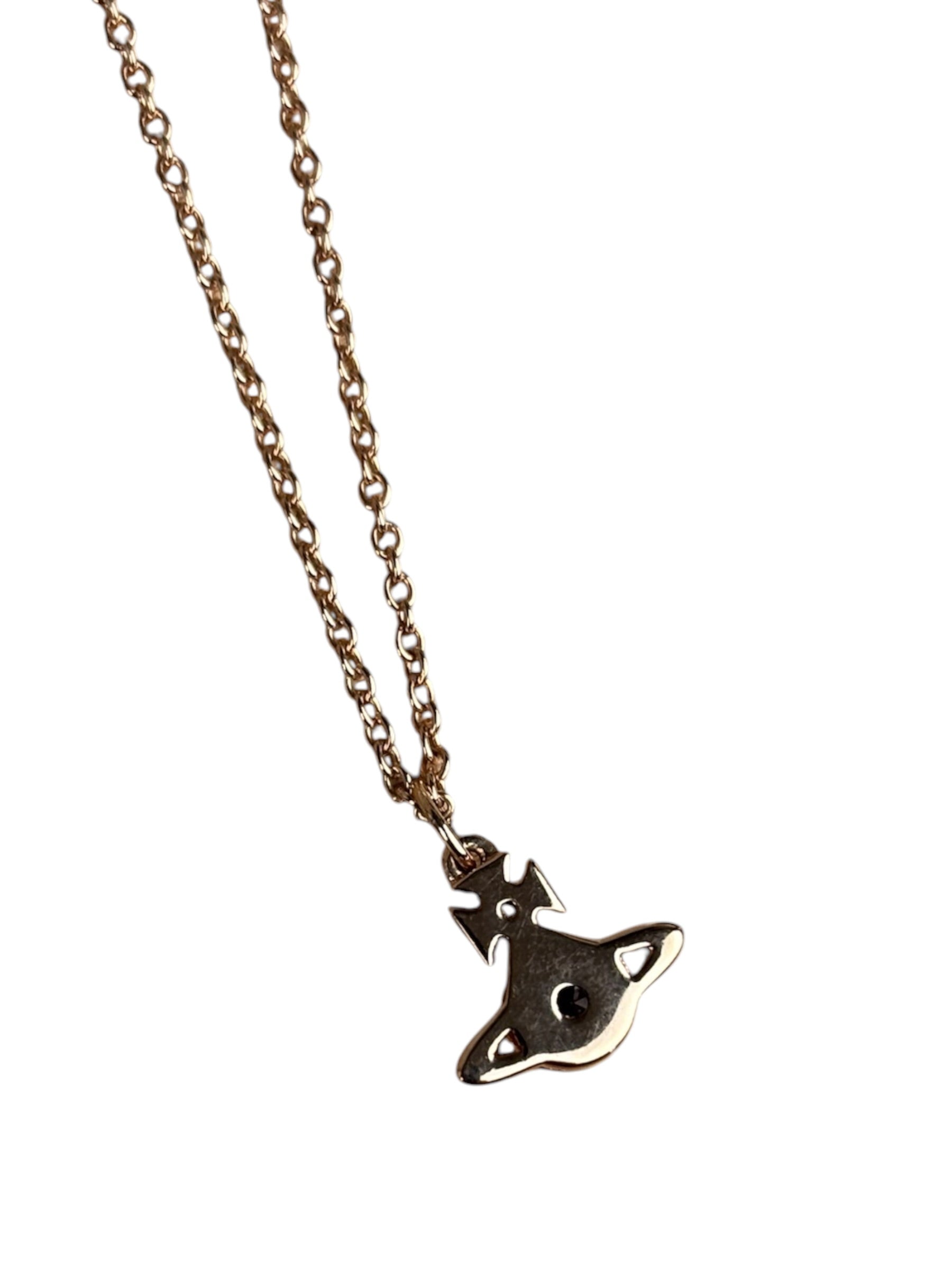 Vivienne Westwood Rose Gold Delicate Pendant Necklace