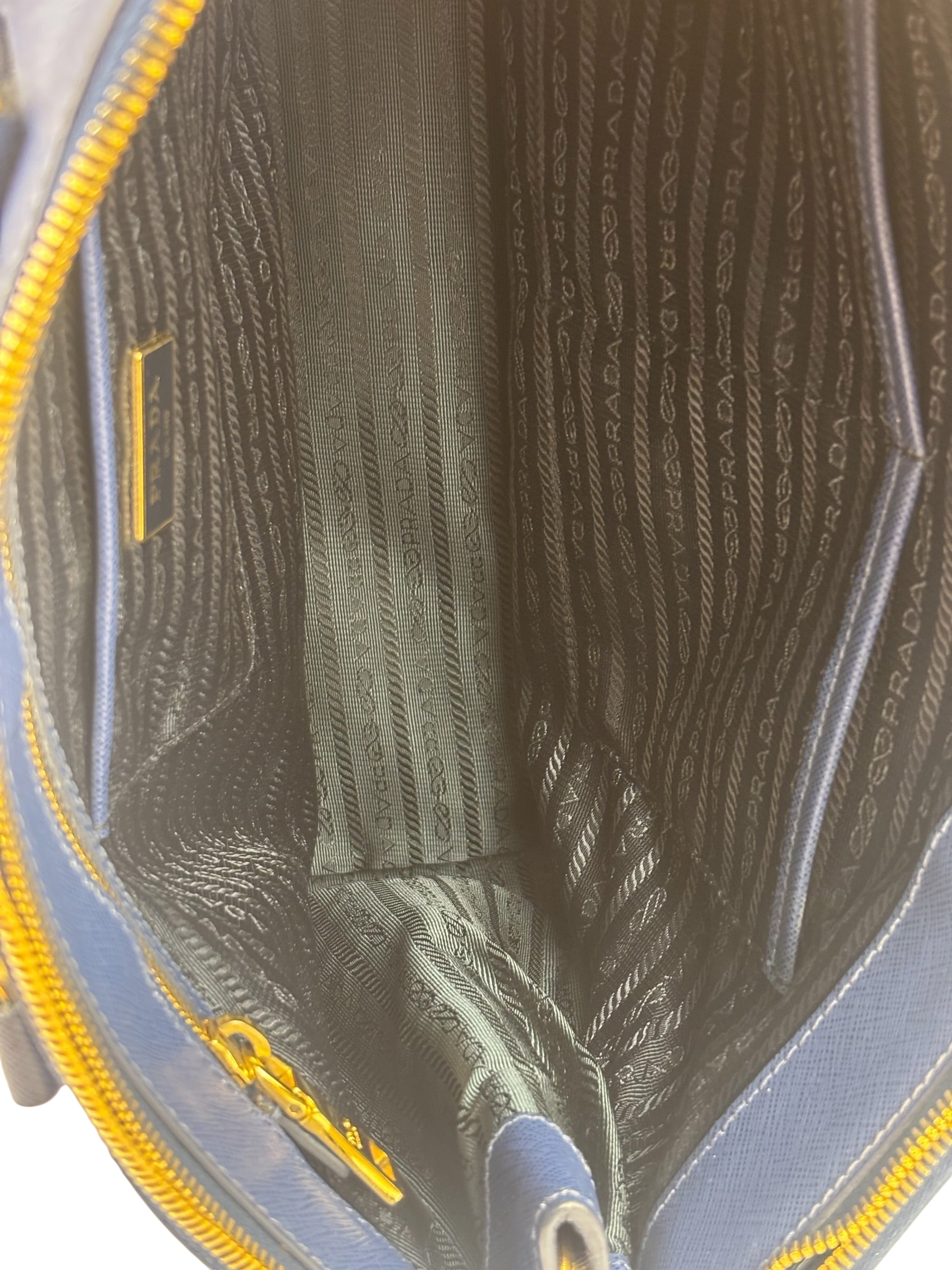 Prada Navy Saffiano Leather Galleria Tote