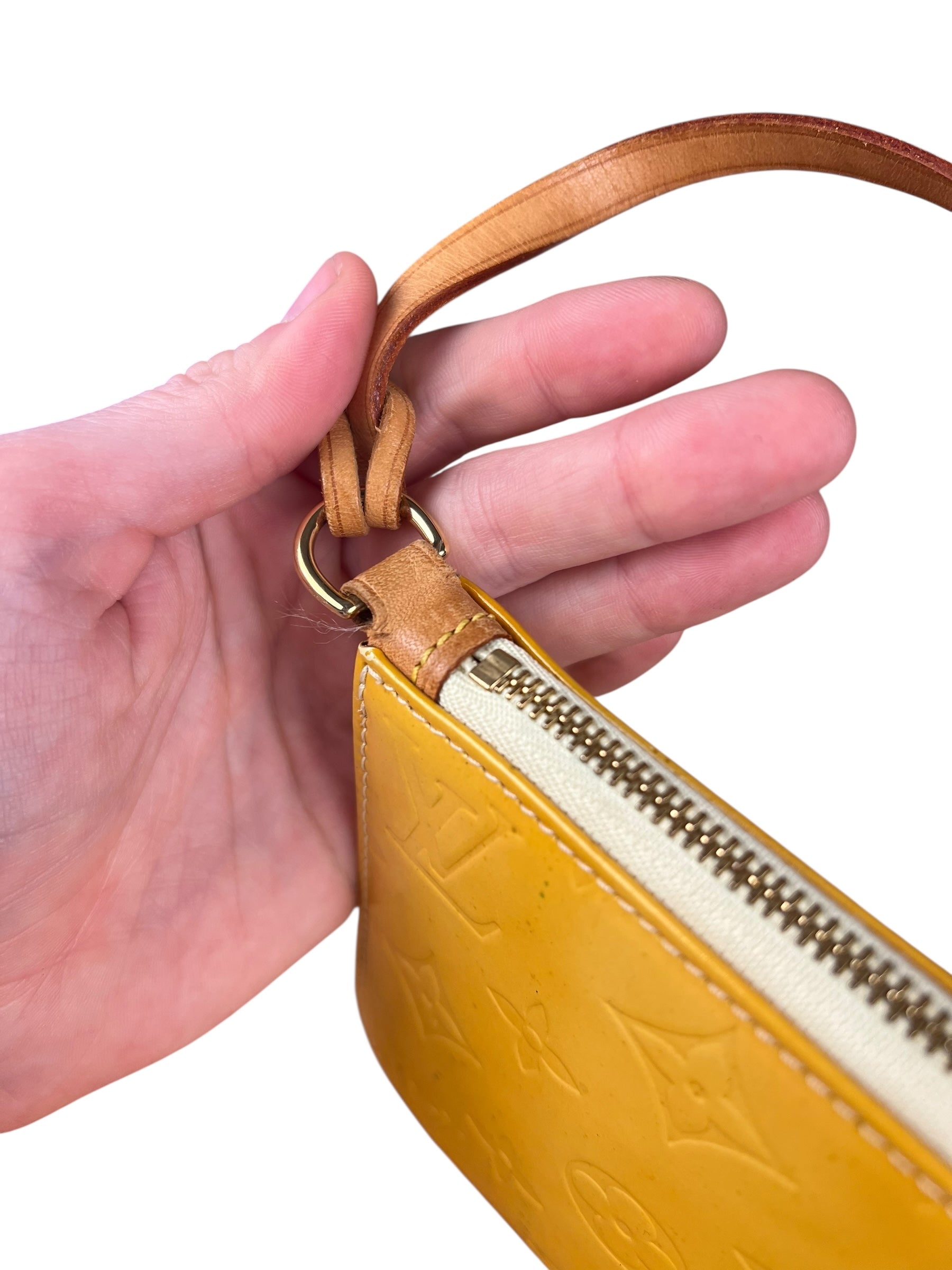 Louis Vuitton Yellow Monogram Vernis Lexington Pochette