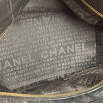 Chanel Black Leather Chocolate Bar Square-Stitched Bowler Shoulder Bag 2005