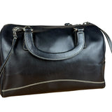 Prada Vintage Black Leather Mini Boston Bag
