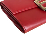 Fendi Red Leather Long Wallet