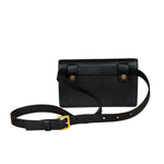 Christian Dior Black Grained Leather Saddle Belt Bag