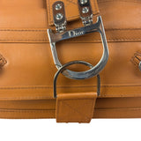Christian Dior Vintage Tan Brown Leather Flight Medium