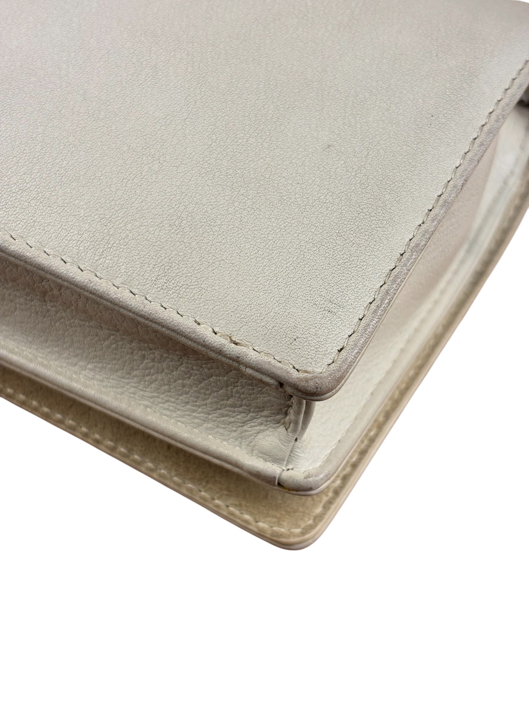 Christian Dior White Leather Amour Chain Wallet Replacement Chain