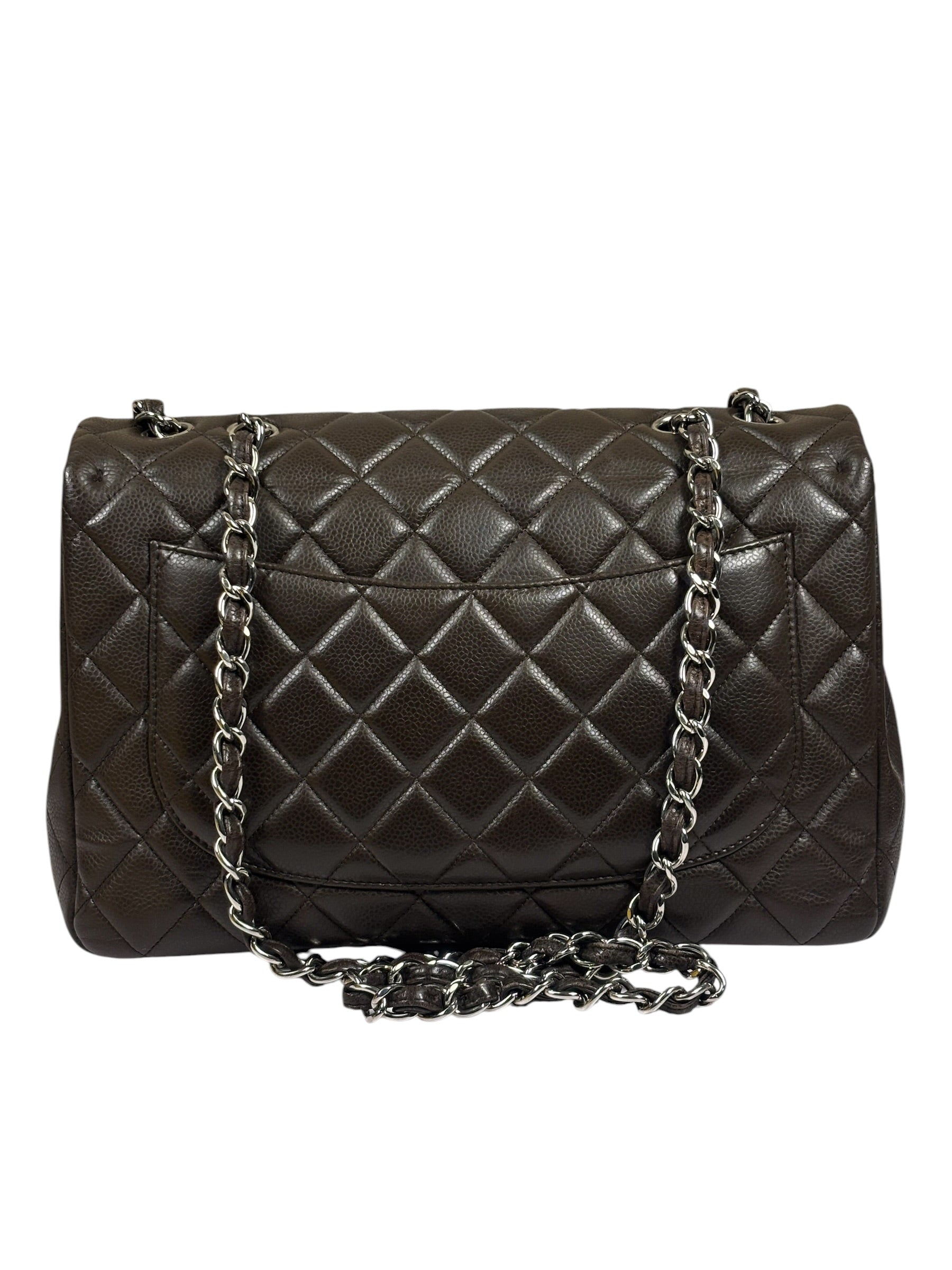 Chanel Chocolate Brown Caviar Quilted Flap Bag 2009