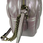 Gucci Iridescent Pink Nappa Chevron Small GG