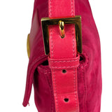 Fendi Pink Suede/Leather Trim Baguette