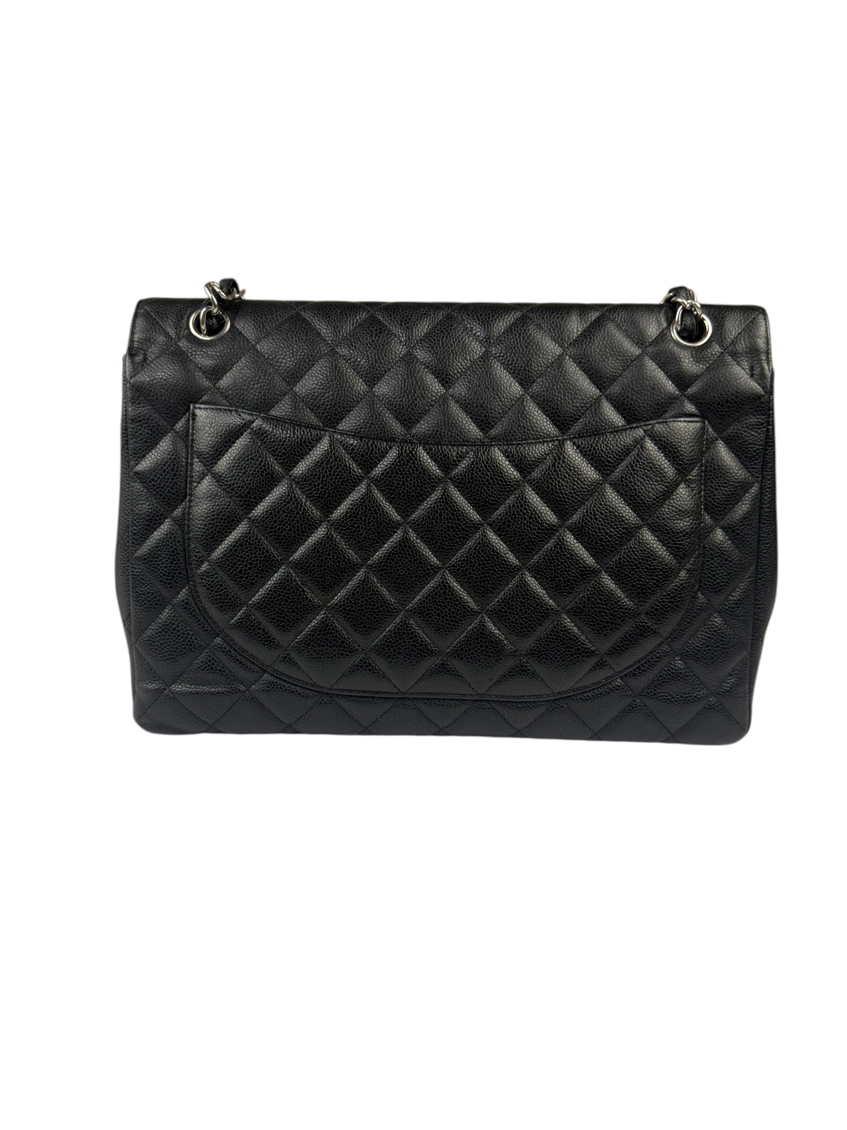 Chanel Black Quilted Leather Jumbo Classic Flap Bag 2009