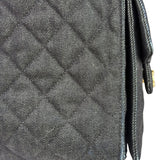 Chanel Navy Quilted Denim/Leather Trim 25 Hobo Bag 2021