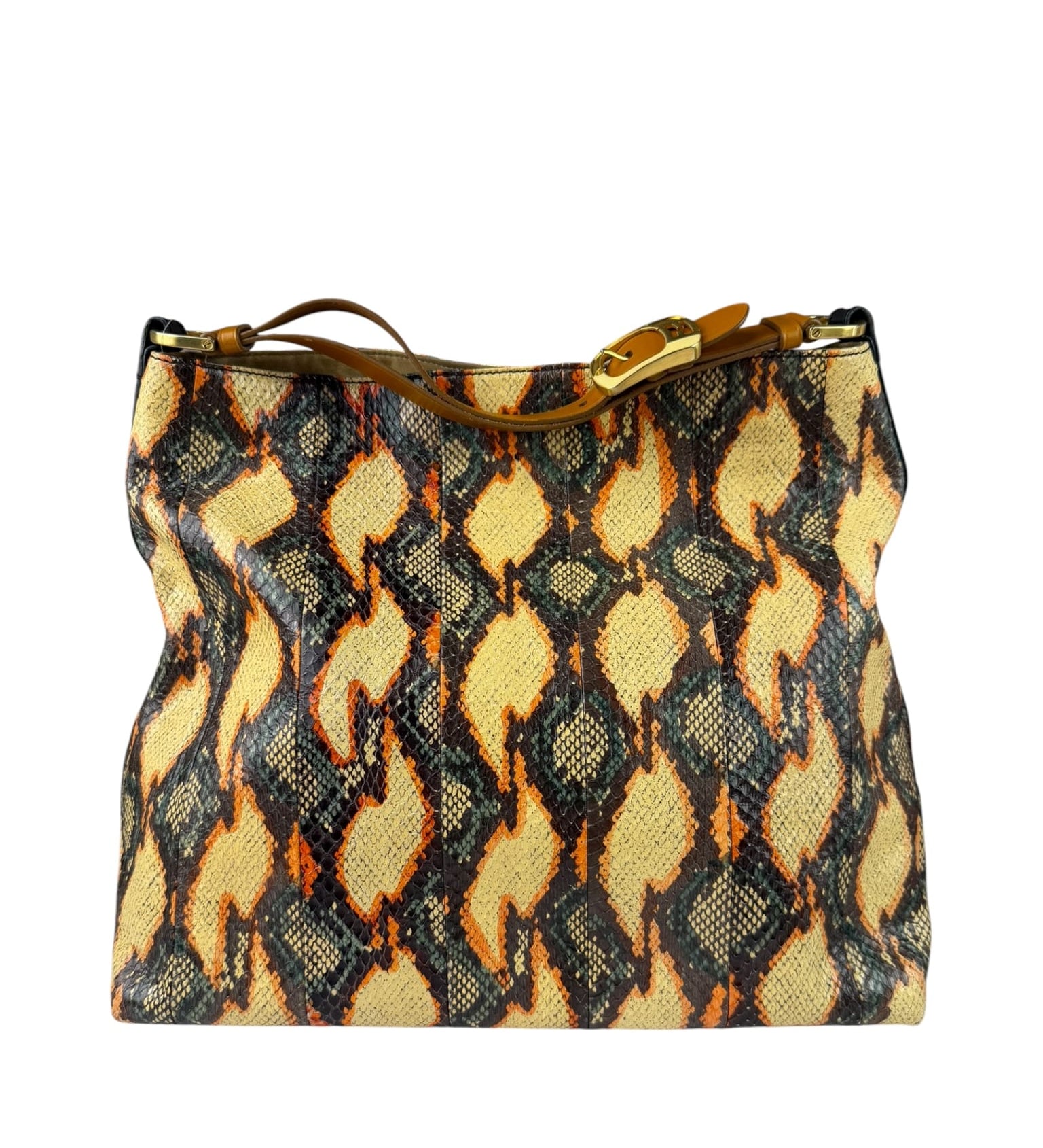 Fendi Multicolor Snakeskin Hobo Bag