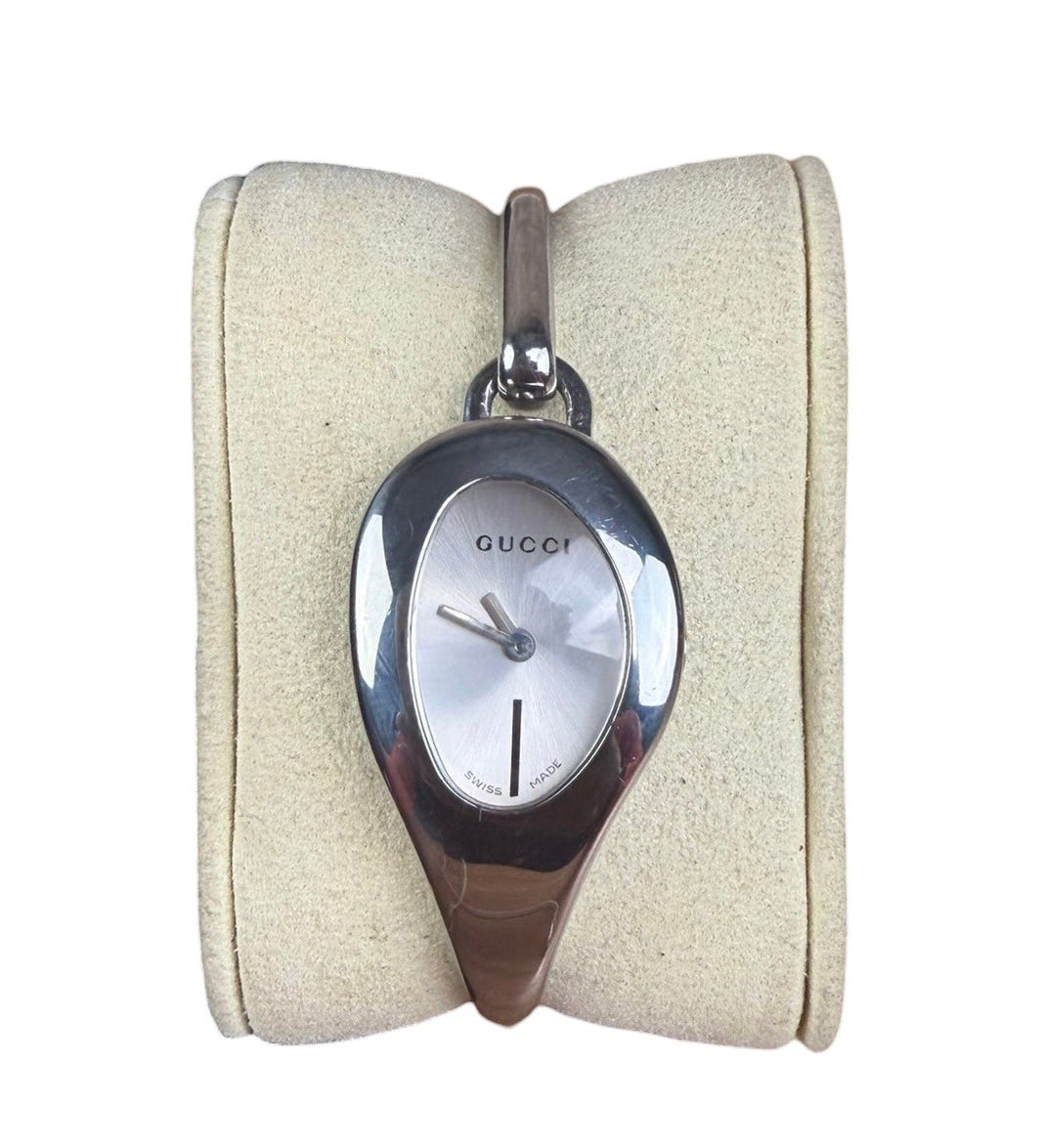 Gucci 103 Silver Dial Horsebit Bangle Watch