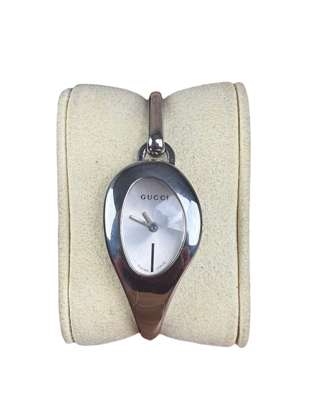 Gucci 103 Silver Dial Horsebit Bangle Watch