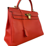 Hermes Coral-Red Epson Casaque Togo Kelly 32