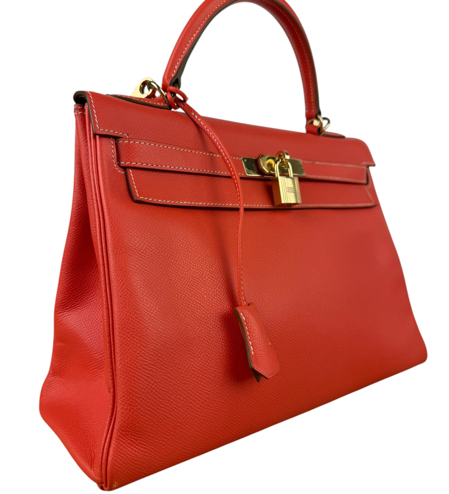 Hermes Coral-Red Epson Casaque Togo Kelly 32