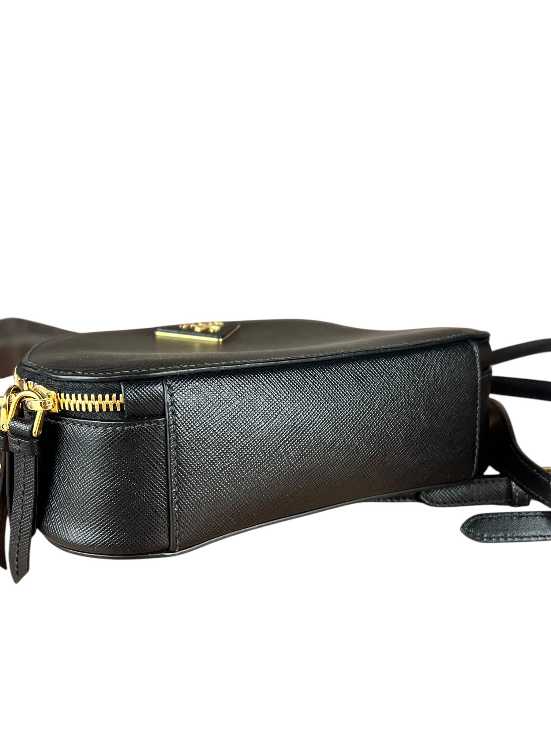 Prada Black Leather Odette Crossbody