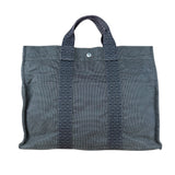Hermes Herline Grey M Canvas Tote