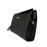 Burberry Black Leather Zip Clutch Pouch