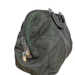 Prada Vintage Green Nylon Top Handle Bowler Bag
