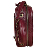 Chanel Burgundy Python Quilted Leather Vanity Two-Way Bag 2017