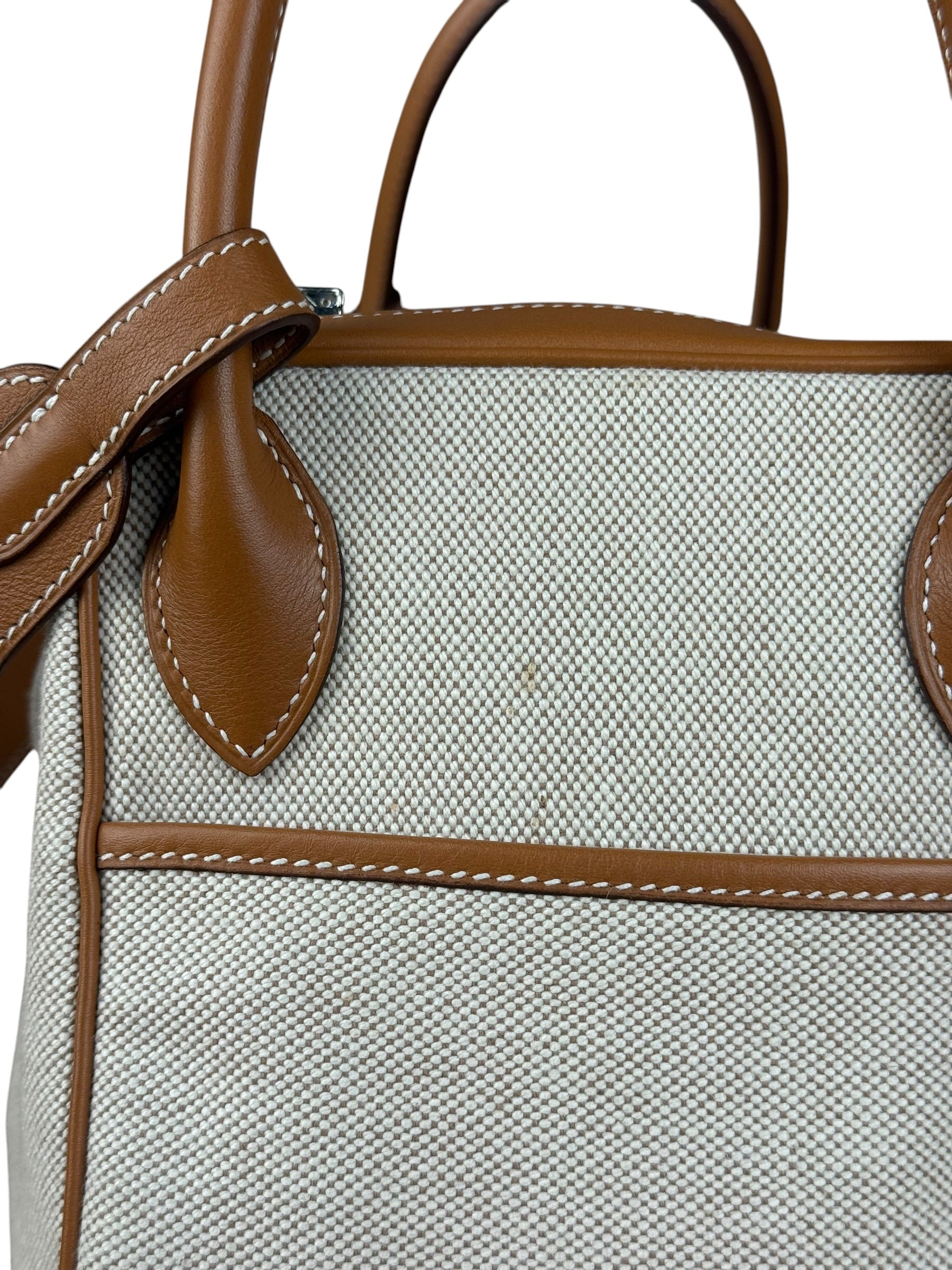 Hermes Toile Swift Canvas/Leather Lindy 30 Beige/Brown 2007