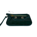 Balenciaga Green Zip Pouch