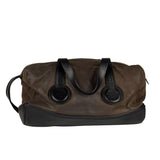 Celine Brown/Black Leather Bowling Bag