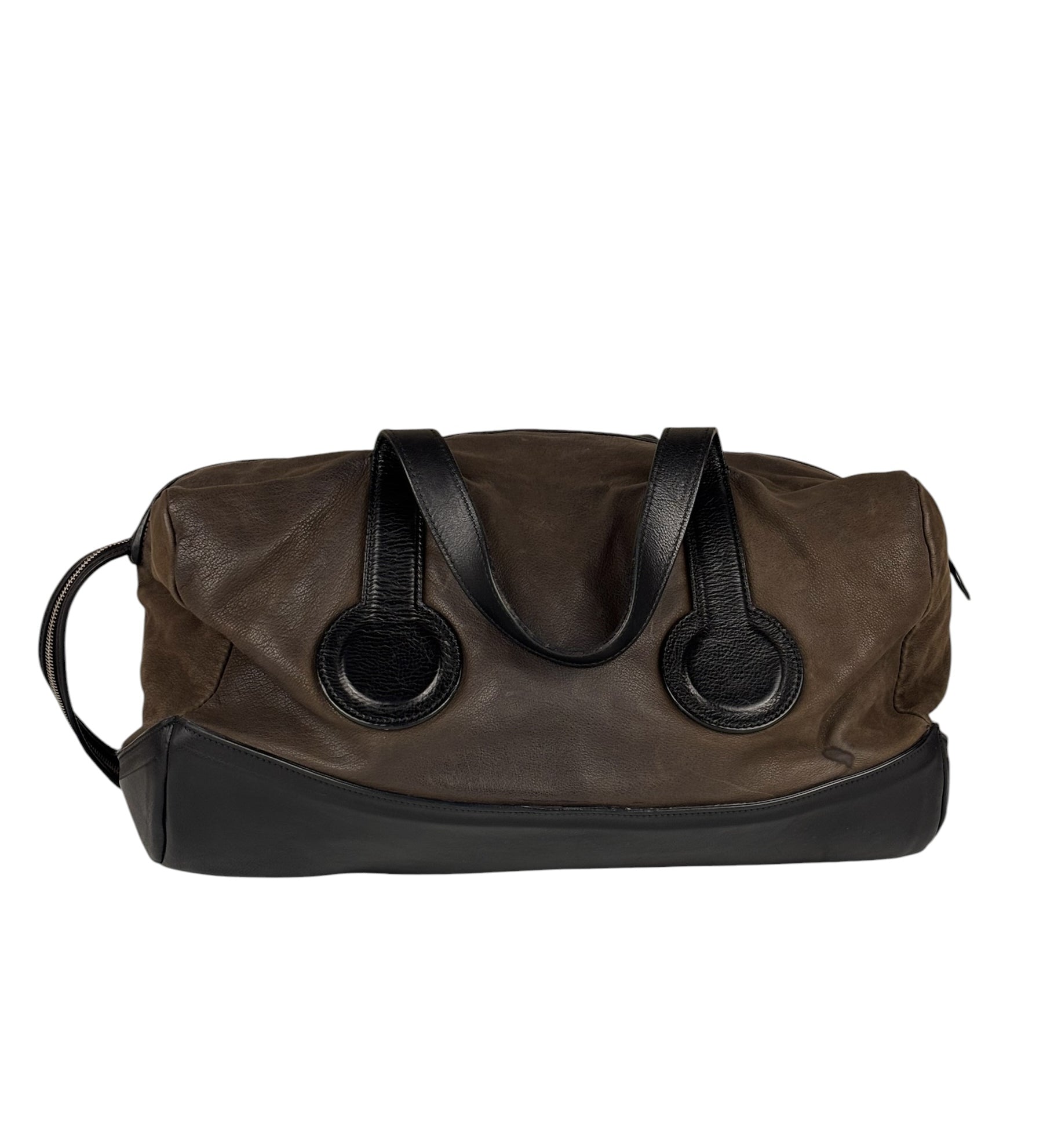 Celine Brown/Black Leather Bowling Bag