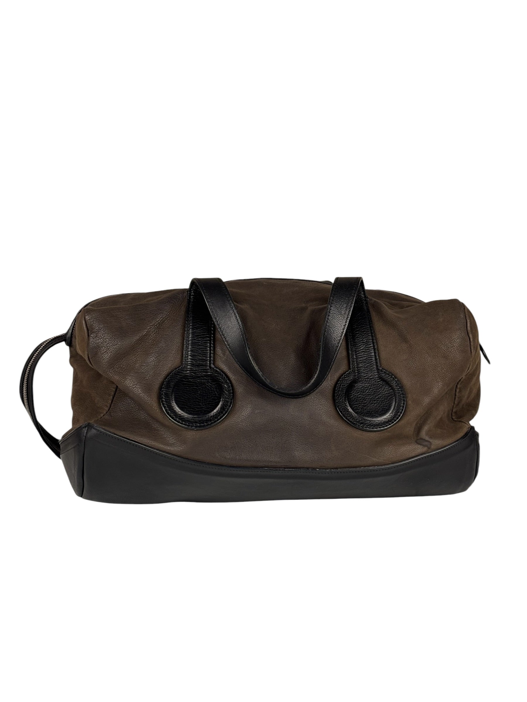 Celine Brown/Black Leather Bowling Bag
