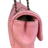 Chanel Pink Chevron Lambskin Flap Bag 2015