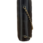 Chanel Black Satin Chocolate Bar Mini Chain Flap Bag 2010