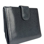 Chanel Navy Blue Leather Caviar Wallet