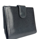 Chanel Navy Blue Leather Caviar Wallet