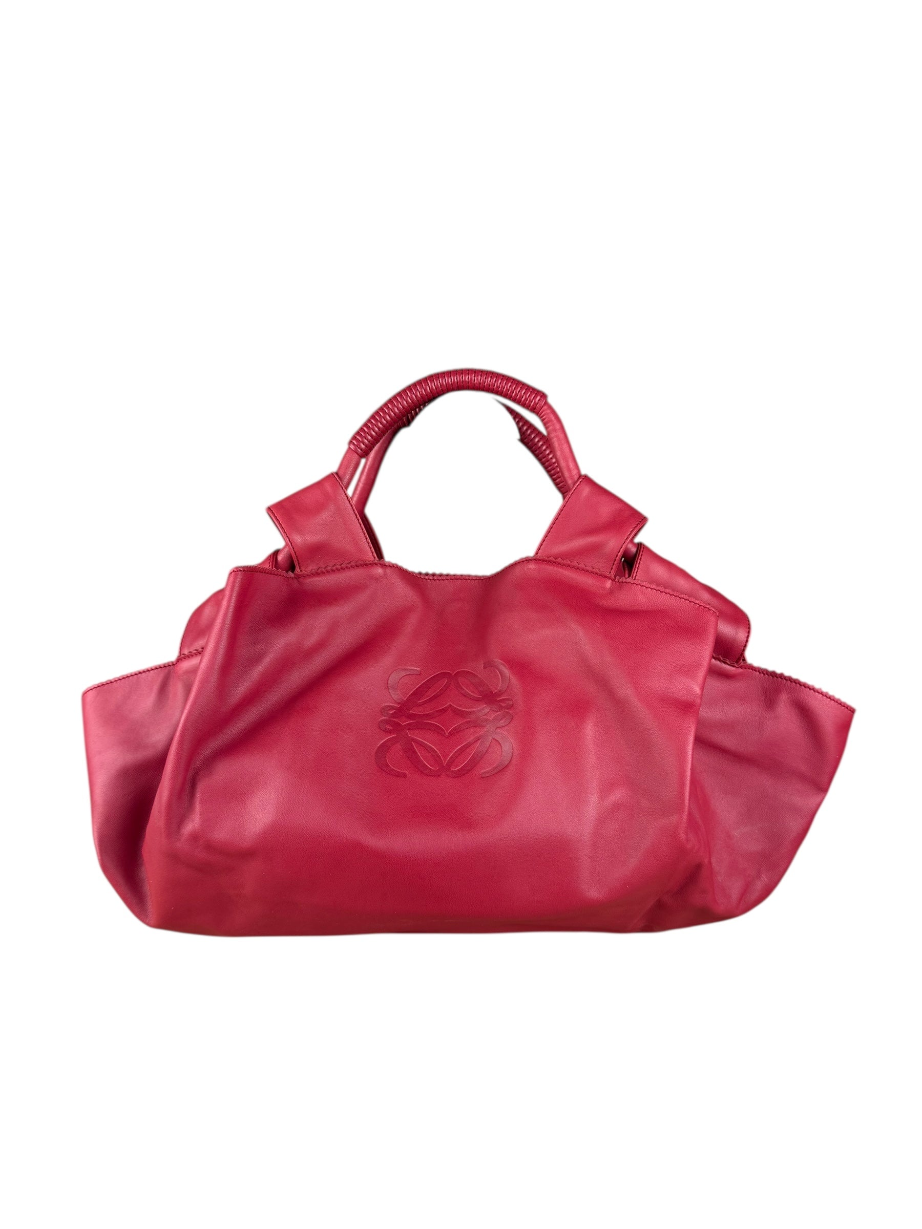 Loewe Dark Red Nappa Aire Leather Handbag