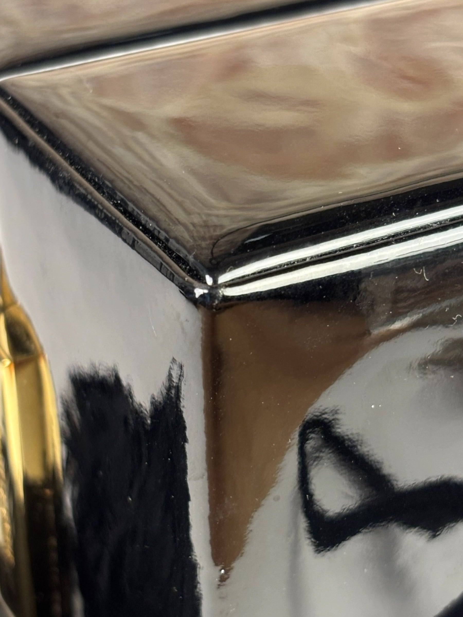 YSL Patent Jerry Cube Box Clutch