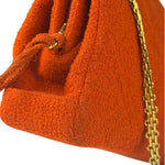Chanel Vintage Red Quilted Tweed Shoulder Bag 1994