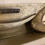 Bottega Veneta Vintage Yellow Lizard Print Clasp Handbag