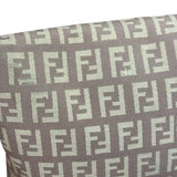 Fendi Pastel Pink Leather Trim Zucca Flap Vitello Tube Messenger Bag