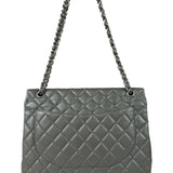 Chanel Grey Hue Caviar Quilted Jumbo Flap Bag 2010
