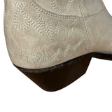 Isabel Marant White Distress Leather Western Boots